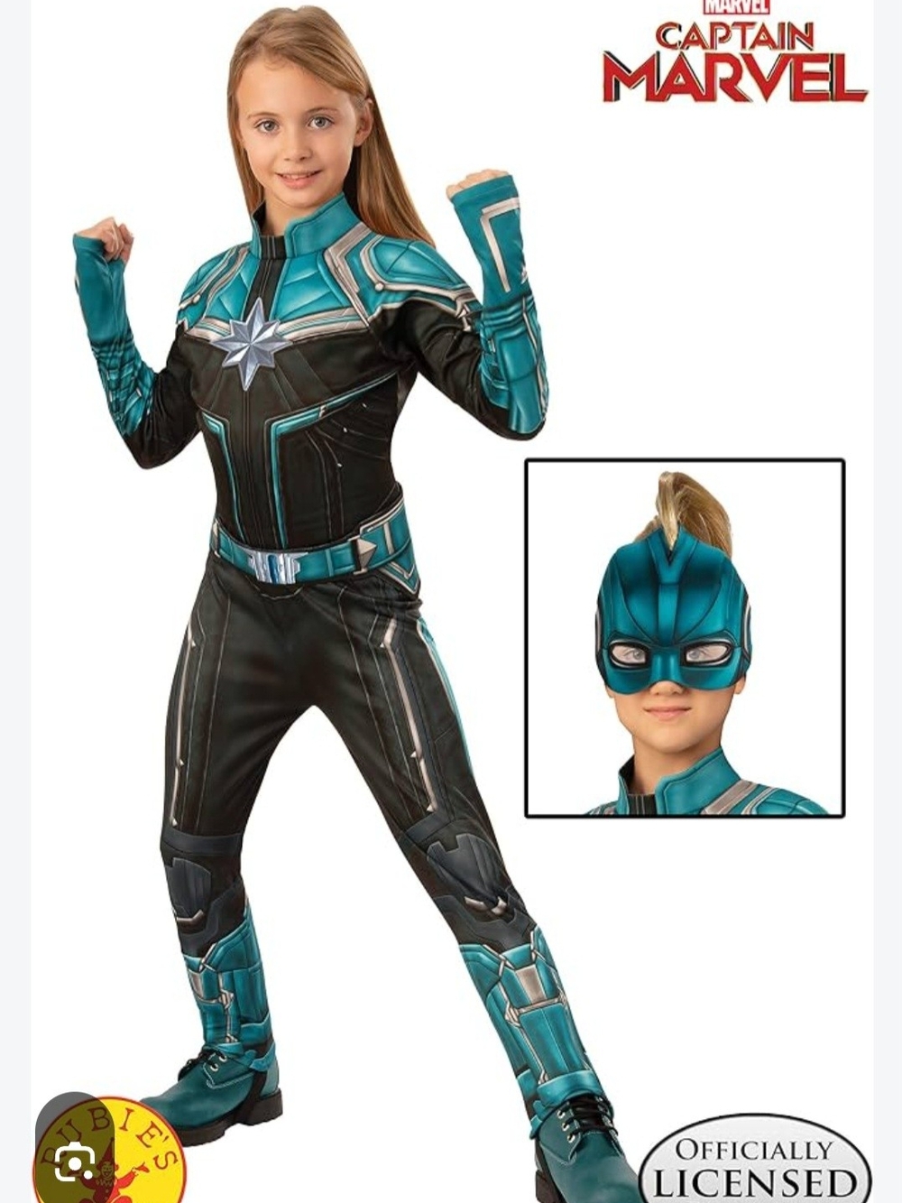 Rubie's Captain Marvel (Carol Danvers) Kree Starforce Uniform Girls Size Small